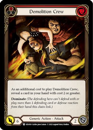 Demolition Crew (Red) [UZU010] (Outsiders Uzuri Blitz Deck) Flesh And Blood Single Flesh And Blood   