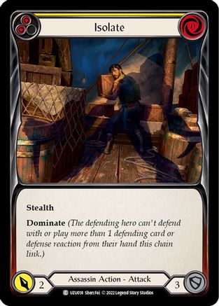 Isolate (Yellow) [UZU018] (Outsiders Uzuri Blitz Deck) Flesh And Blood Single Flesh And Blood   