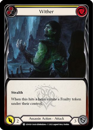 Wither (Yellow) [UZU020] (Outsiders Uzuri Blitz Deck) Flesh And Blood Single Flesh And Blood   
