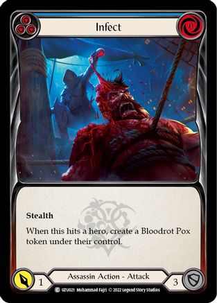 Infect (Blue) [UZU021] (Outsiders Uzuri Blitz Deck) Flesh And Blood Single Flesh And Blood   