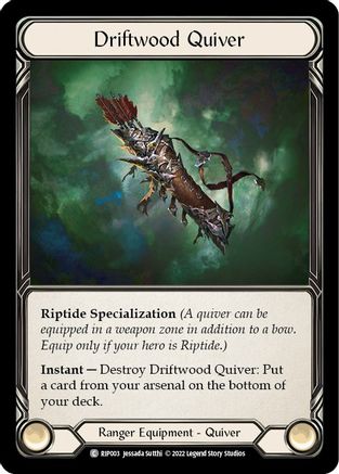 Driftwood Quiver [RIP003] (Outsiders Riptide Blitz Deck) Flesh And Blood Single Flesh And Blood   