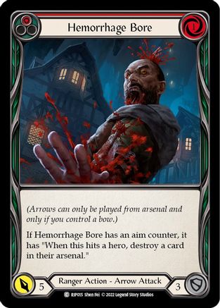 Hemorrhage Bore (Red) [RIP015] (Outsiders Riptide Blitz Deck) Flesh And Blood Single Flesh And Blood   