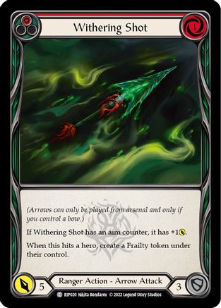 Withering Shot (Red) [RIP020] (Outsiders Riptide Blitz Deck) Flesh And Blood Single Flesh And Blood   