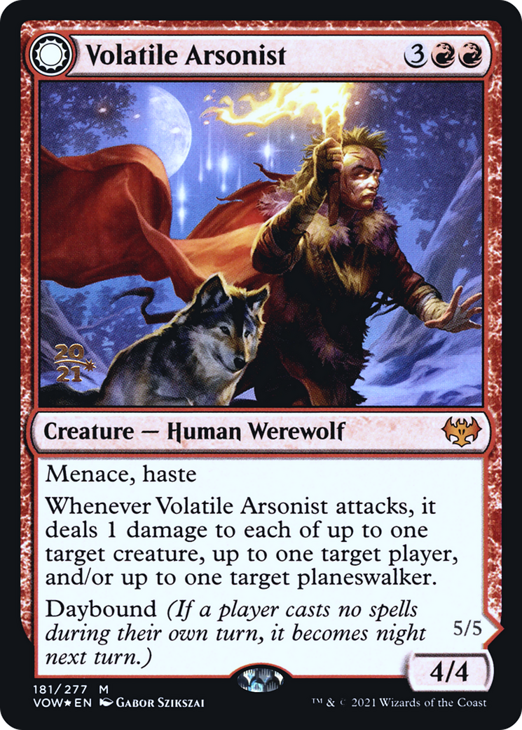 Volatile Arsonist (PRE-181) [Innistrad: Crimson Vow Promos] Foil MTG Single Wizards of the Coast