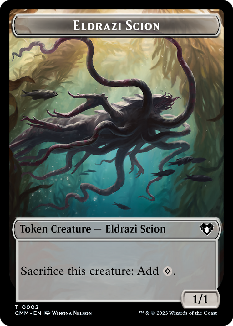 Eldrazi Scion // Drake Double-Sided Token [Tokens] Commander Masters Tokens MTG Single Magic: The Gathering