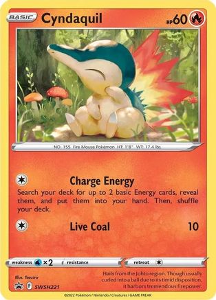 Cyndaquil - SWSH221 (Cosmos Holo) (SWSH221) - [Promos: SWSH Promo Cards] Holofoil Pokemon Single Pokémon