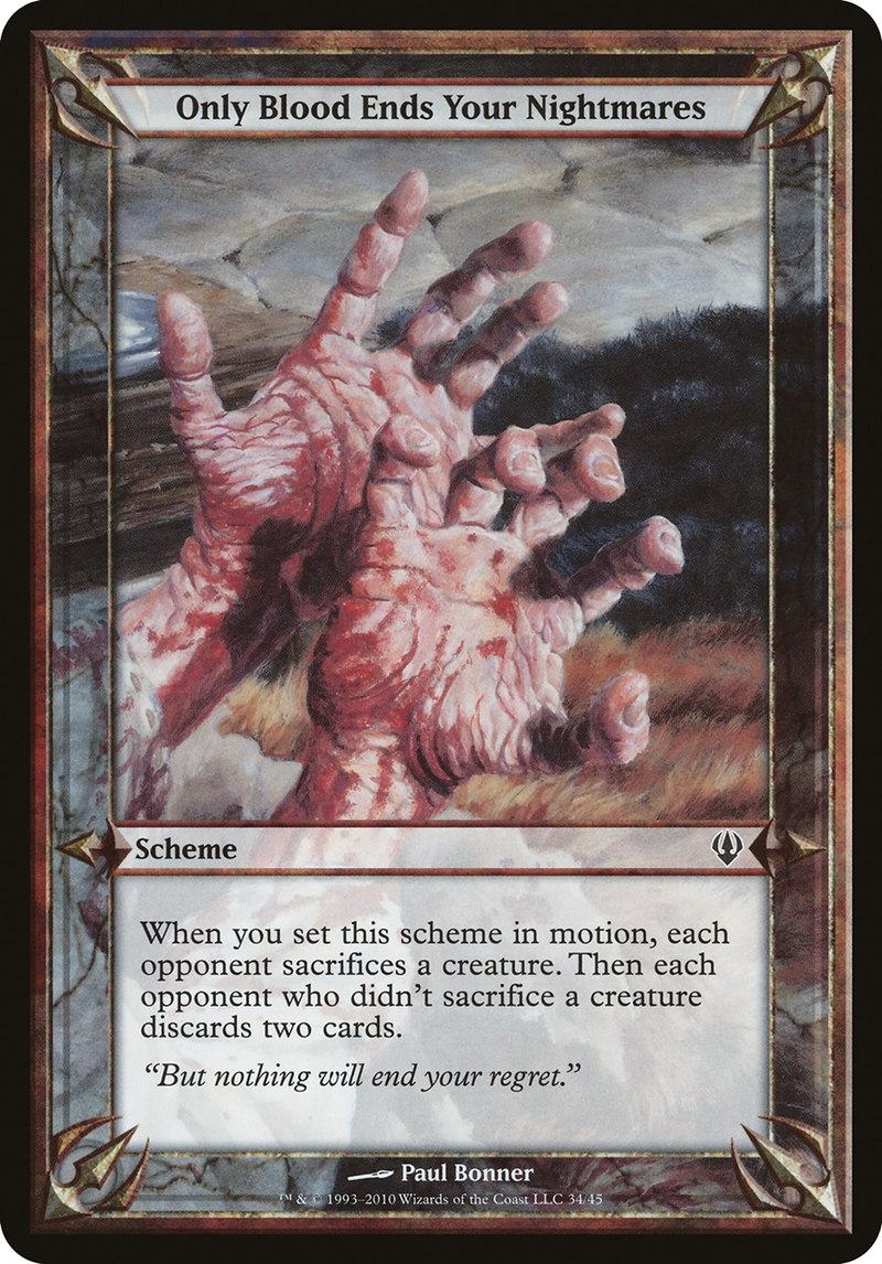 Only Blood Ends Your Nightmares (Archenemy) (OVER-) [Misc] Archenemy Schemes MTG Single Wizards of the Coast