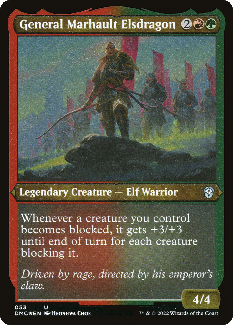 General Marhault Elsdragon (DMC-053) [Dominaria United Commander] Etched Foil MTG Single Wizards of the Coast