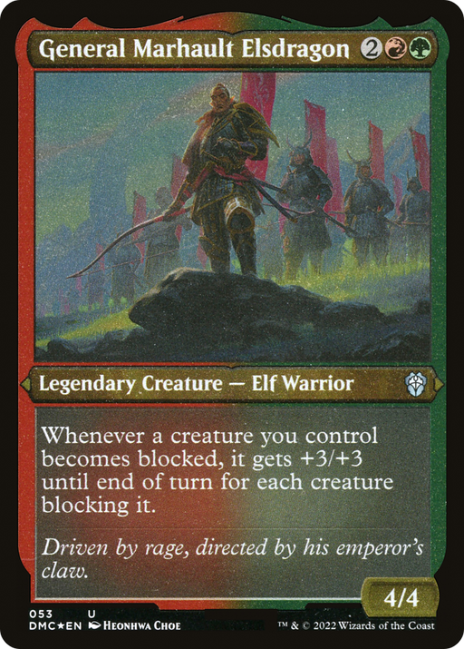 General Marhault Elsdragon (DMC-053) [Dominaria United Commander] Etched Foil MTG Single Wizards of the Coast