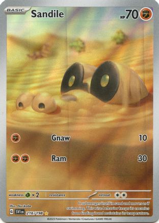 Sandile - 216/198 Holofoil [SV: Base Set] Pokemon Single Pokémon