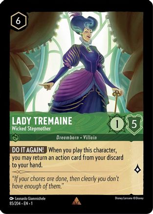 Lady Tremaine - Wicked Stepmother (85/204) [The First Chapter] Cold Foil Lorcana Single Disney