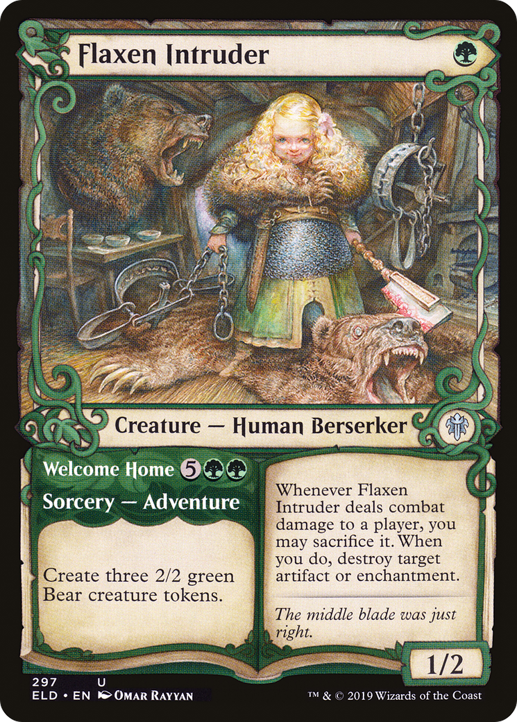 Flaxen Intruder // Welcome Home (ELD-297) [Throne of Eldraine] (Showcase) MTG Single Wizards of the Coast