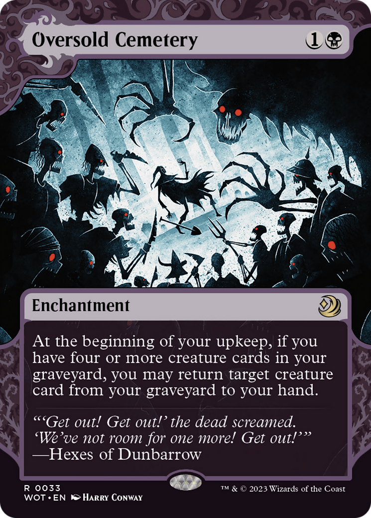 Oversold Cemetery (WOT-033) [Wilds of Eldraine: Enchanting Tales] (Showcase) (Borderless) MTG Single Wizards of the Coast