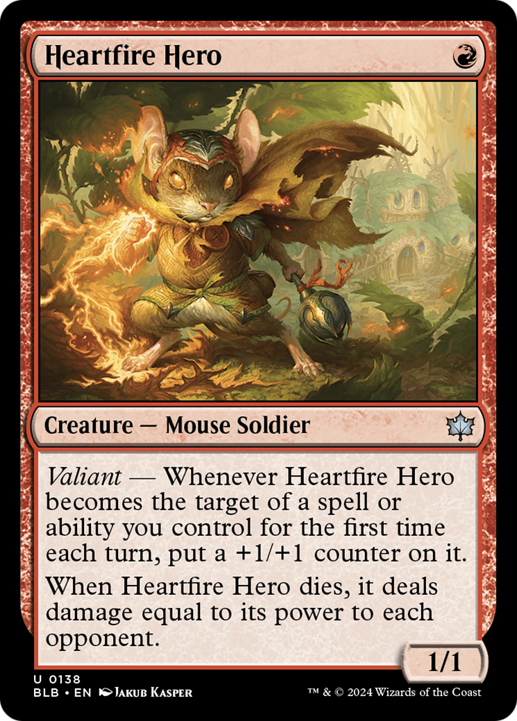 Heartfire Hero (BLB-138) [Bloomburrow] Foil MTG Single Wizards of the Coast