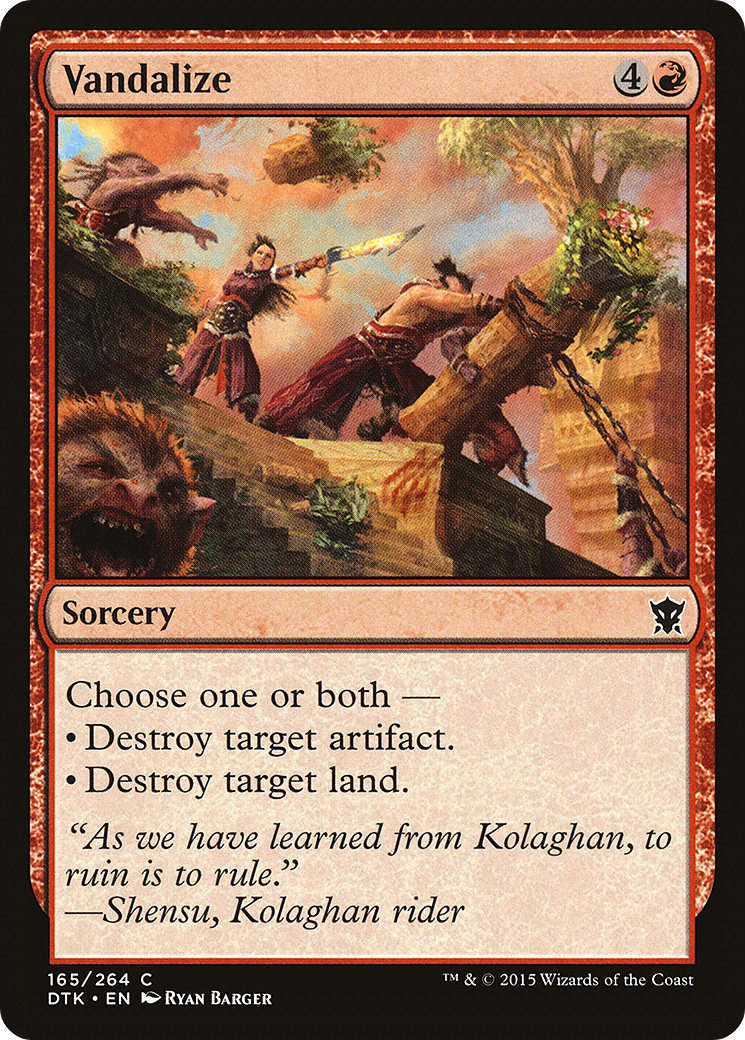 Vandalize (DTK-165) [Dragons of Tarkir] MTG Single Wizards of the Coast