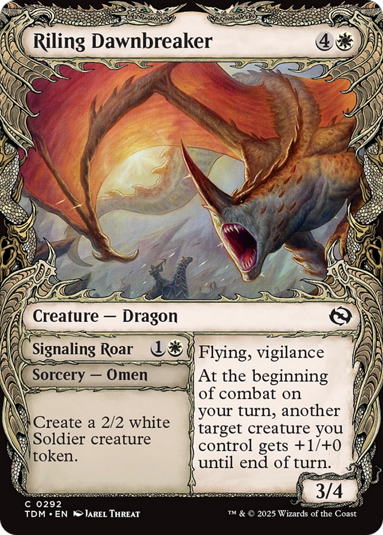 Riling Dawnbreaker (Showcase) (TDM-292) [Tarkir: Dragonstorm] Foil MTG Single Wizards of the Coast