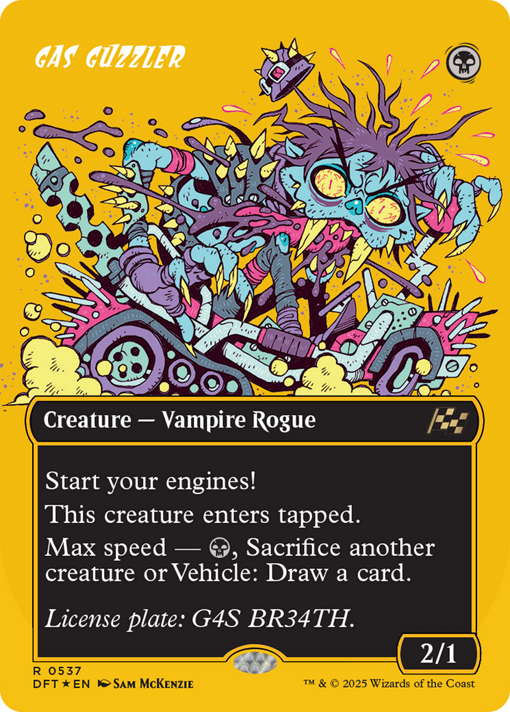 Gas Guzzler (First-Place Foil) (DFT-537) [Aetherdrift] (Borderless) Foil MTG Single Wizards of the Coast