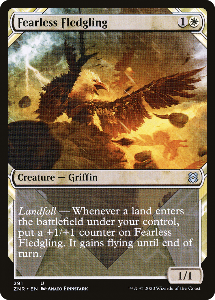 Fearless Fledgling (ZNR-291) [Zendikar Rising] (Showcase) Foil MTG Single Wizards of the Coast