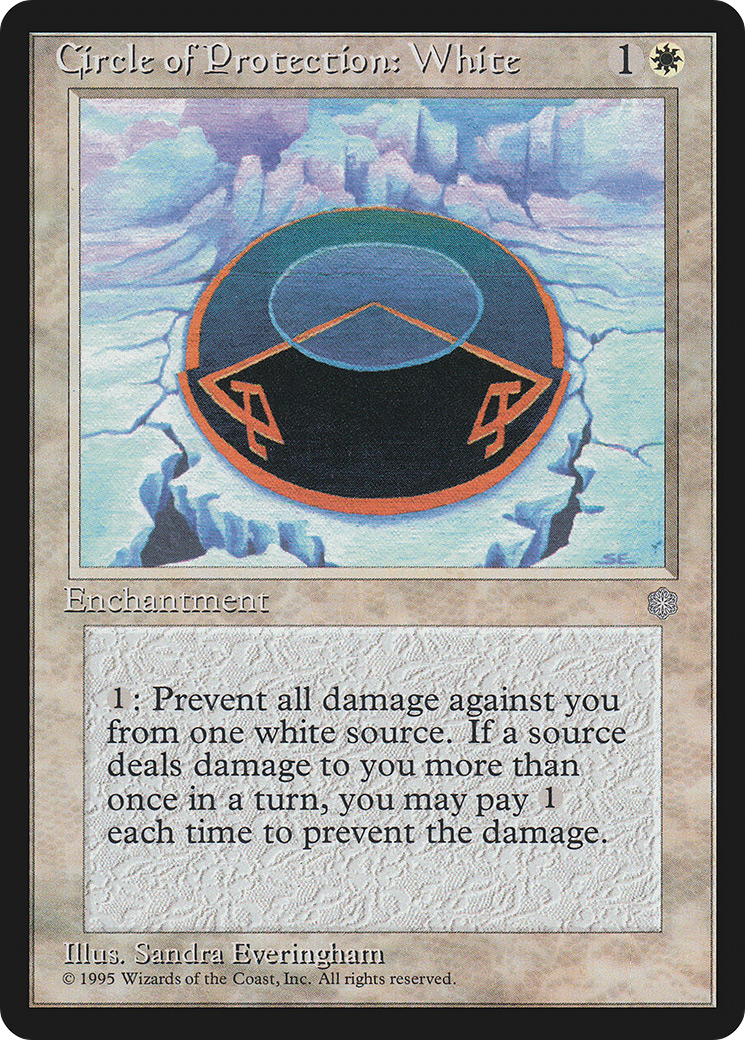 Circle of Protection: White (ICE-) [Ice Age] MTG Single Wizards of the Coast