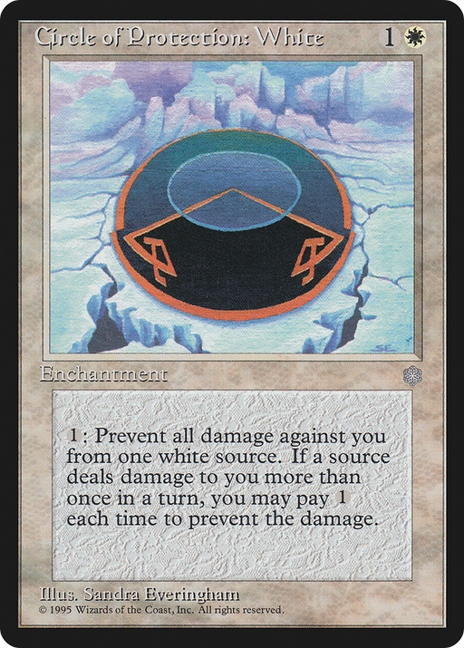 Circle of Protection: White (ICE-) [Ice Age] MTG Single Wizards of the Coast