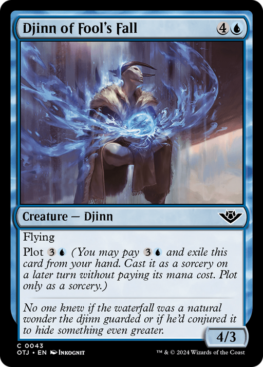 Djinn of Fool's Fall (OTJ-043) [Outlaws of Thunder Junction] MTG Single Wizards of the Coast