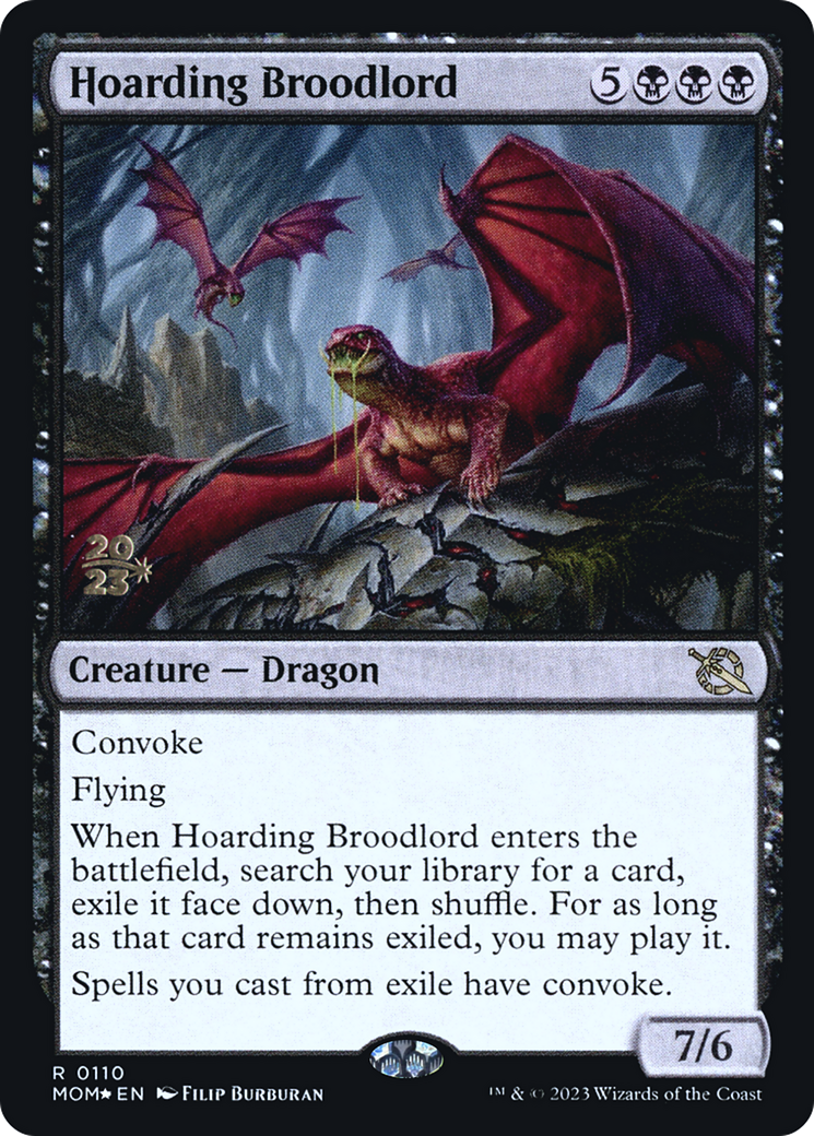 Hoarding Broodlord (PRE-110S) [March of the Machine Promos] Foil MTG Single Wizards of the Coast
