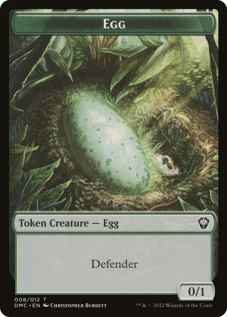 Egg (TDMC-008) [Tokens] Dominaria United Commander Tokens MTG Single Wizards of the Coast