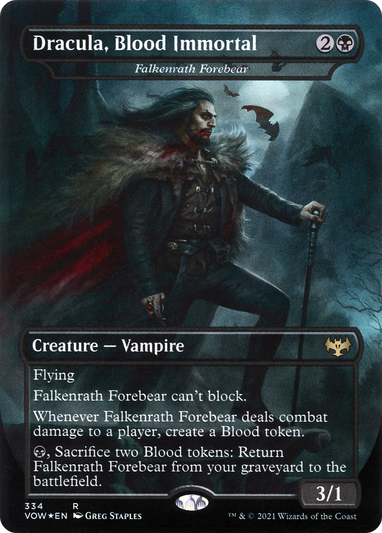 Dracula, Blood Immortal - Falkenrath Forebear (VOW-334) [Innistrad: Crimson Vow] (Borderless) MTG Single Wizards of the Coast