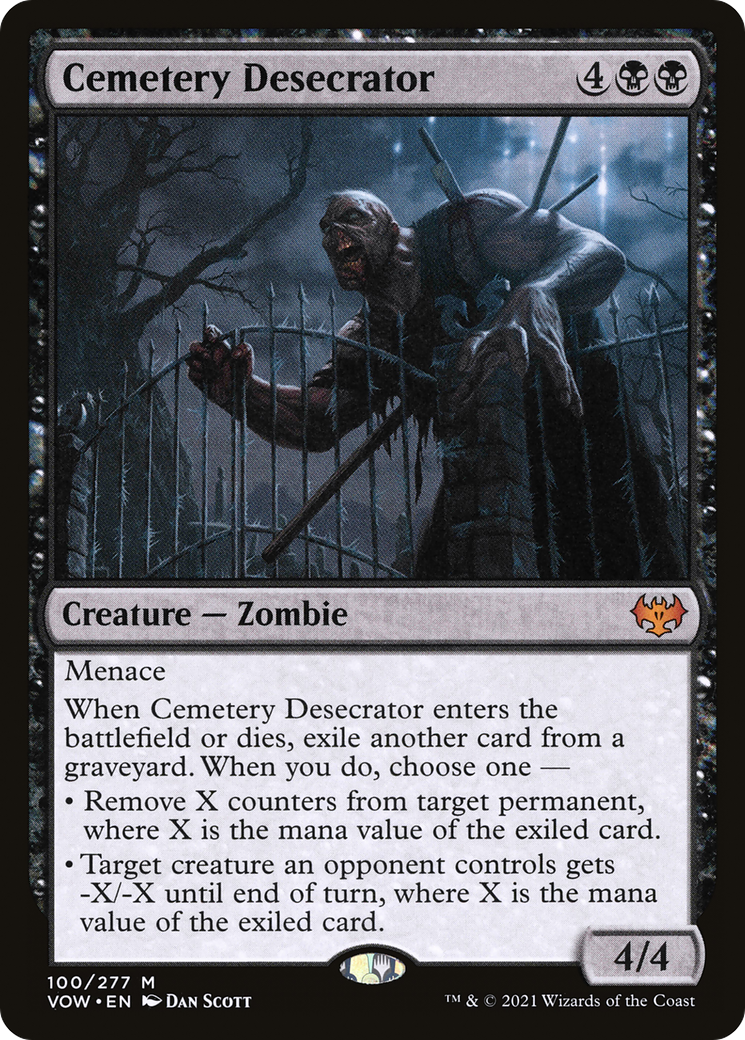 Cemetery Desecrator (VOW-100) [Innistrad: Crimson Vow] Foil MTG Single Wizards of the Coast