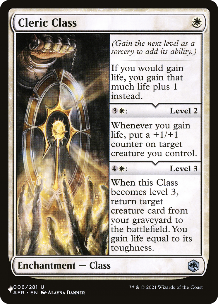 Cleric Class (LIST-006/281) [Mystery Booster] The List MTG Single Wizards of the Coast