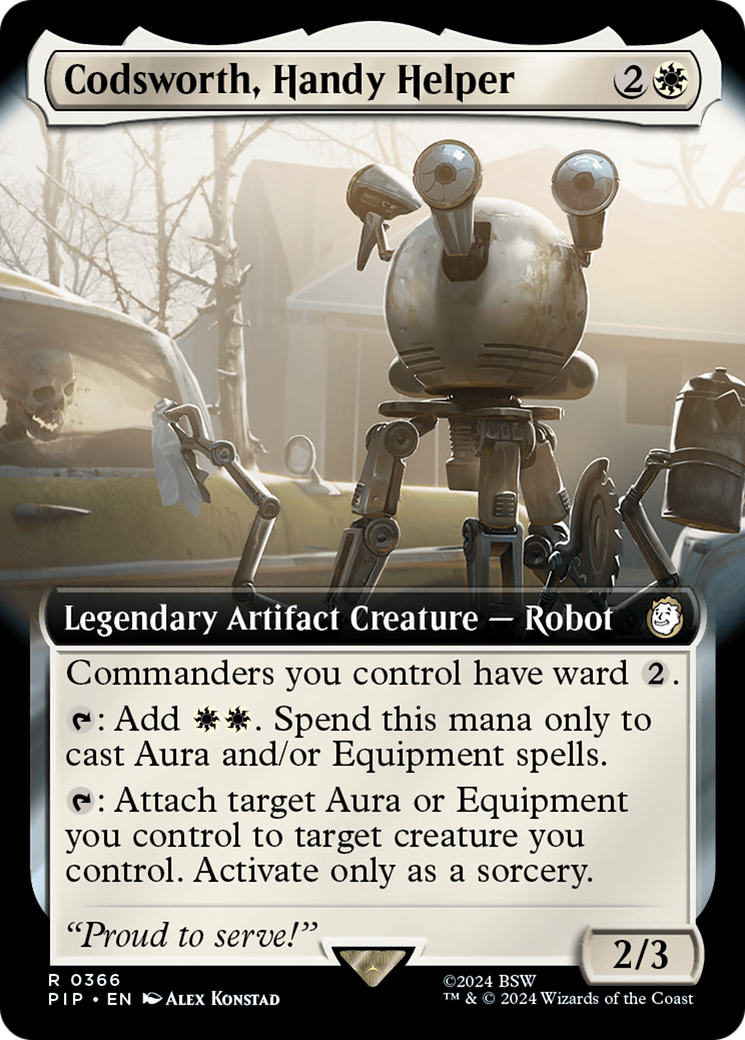 Codsworth, Handy Helper (PIP-366) [Fallout] (Extended Art) MTG Single Wizards of the Coast