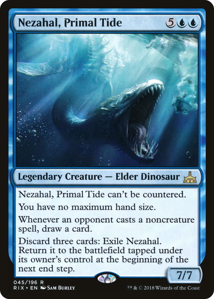 Nezahal, Primal Tide (RIX-045) [Rivals of Ixalan] Foil MTG Single Wizards of the Coast