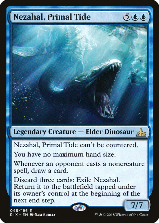Nezahal, Primal Tide (RIX-045) [Rivals of Ixalan] Foil MTG Single Wizards of the Coast