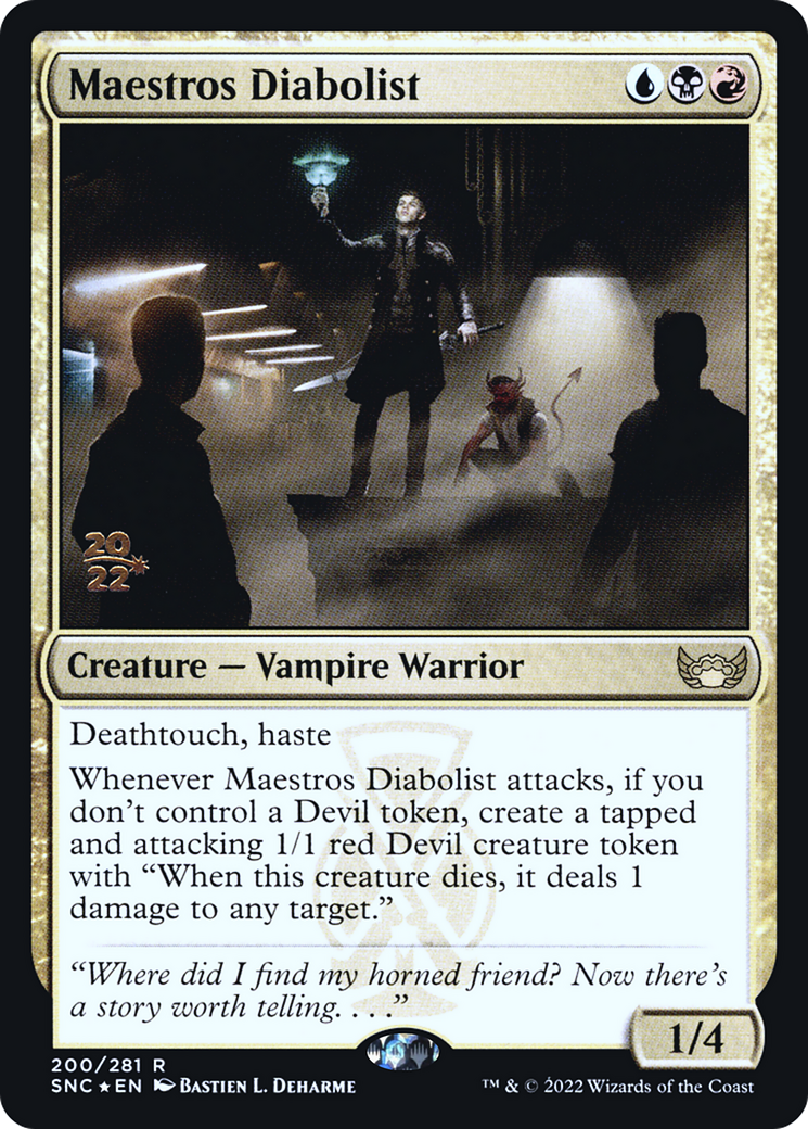 Maestros Diabolist (PRE-200S) [Streets of New Capenna Promos] Foil MTG Single Wizards of the Coast