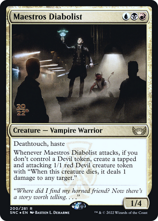 Maestros Diabolist (PRE-200S) [Streets of New Capenna Promos] Foil MTG Single Wizards of the Coast