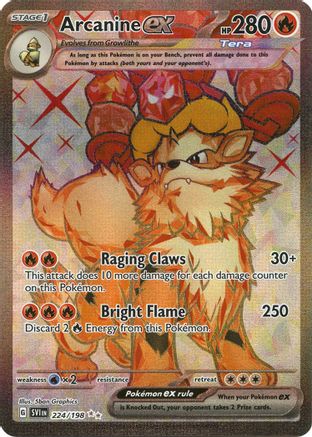 Arcanine ex - 224/198 Holofoil [SV: Base Set] Pokemon Single Pokémon