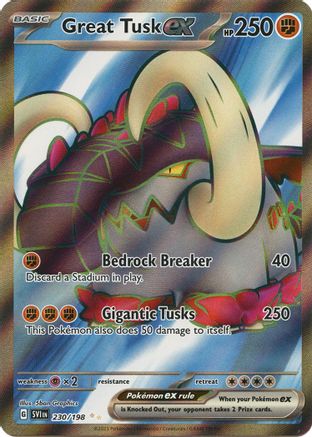 Great Tusk ex - 230/198 Holofoil [SV: Base Set] Pokemon Single Pokémon
