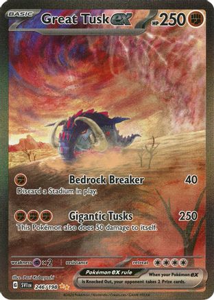 Great Tusk ex - 246/198 Holofoil [SV: Base Set] Pokemon Single Pokémon