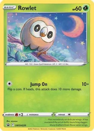 Rowlet - SWSH220 (Cosmos Holo) (SWSH220) Holofoil [Misc: Cards & Products] Pokemon Single Pokémon