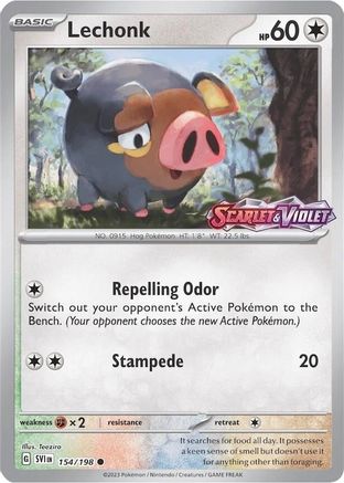 Lechonk - 154/198 (Store Promo) Reverse Holofoil [Misc: Cards & Products] Pokemon Single Pokémon