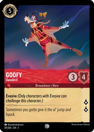 Goofy - Daredevil (111/204) [The First Chapter] Cold Foil Lorcana Single Disney