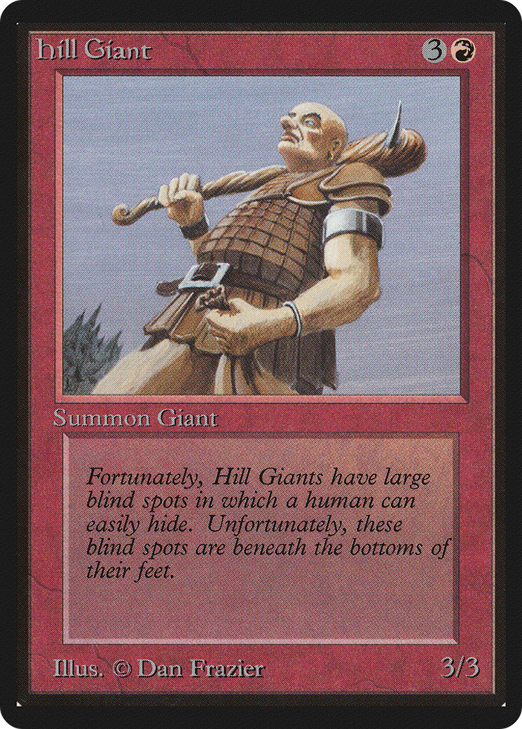 Hill Giant (LEB-158) [Oldschool] Limited Edition Beta MTG Single Wizards of the Coast