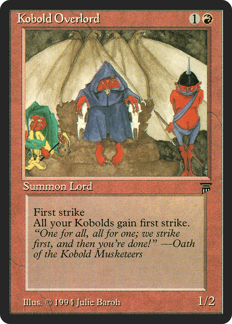 Kobold Overlord (LEG-155) [Oldschool] Legends MTG Single Wizards of the Coast