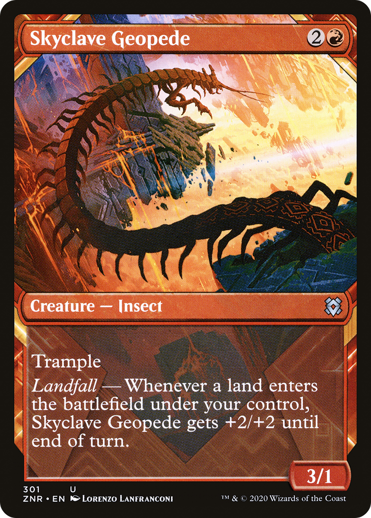 Skyclave Geopede (ZNR-301) [Zendikar Rising] (Showcase) Foil MTG Single Wizards of the Coast