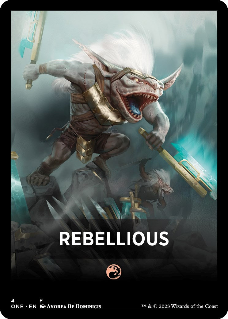 Rebellious Theme Card [Tokens] Phyrexia: All Will Be One Tokens MTG Single Magic: The Gathering