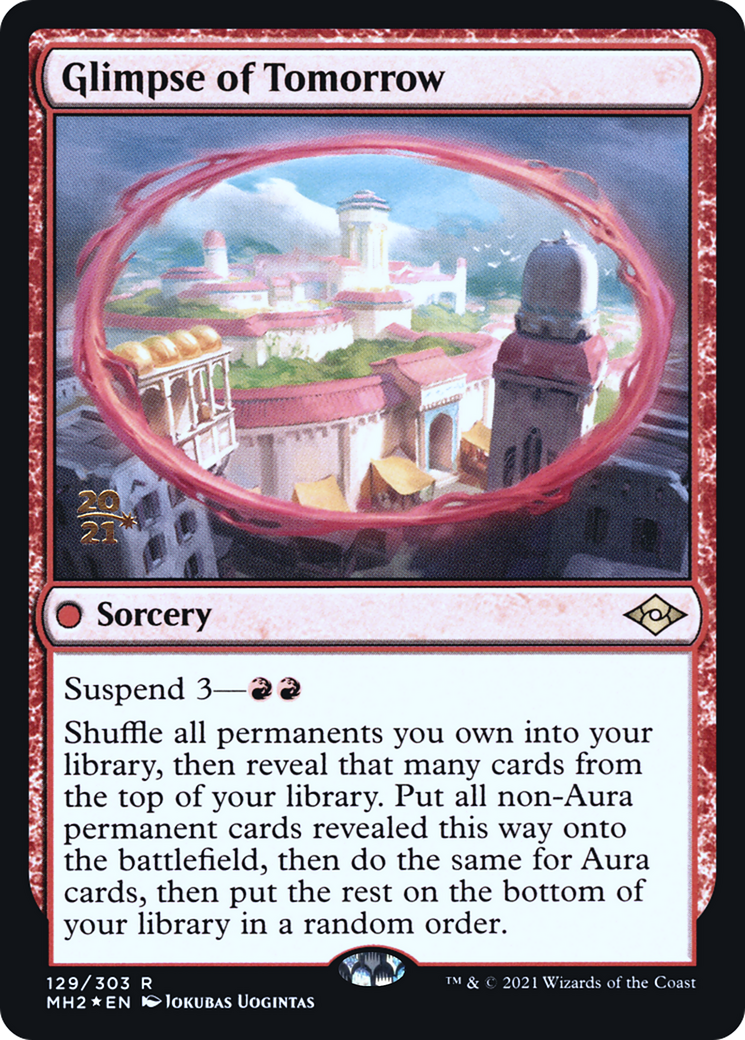 Glimpse of Tomorrow (PRE-129) [Modern Horizons 2 Promos] Foil MTG Single Wizards of the Coast
