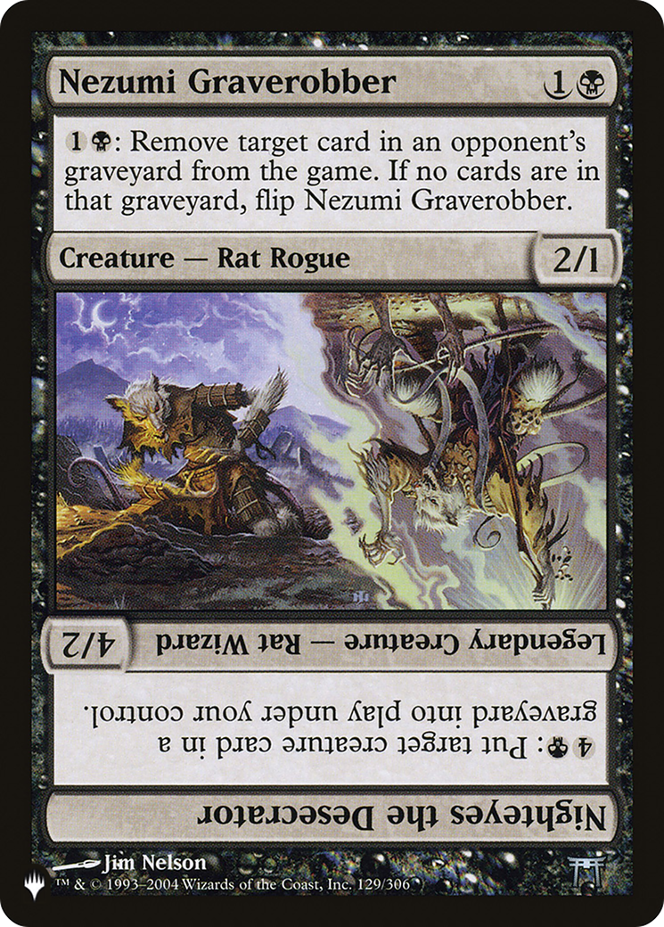 Nezumi Graverobber // Nighteyes the Desecrator (LIST-CHK-129) [Mystery Booster] The List MTG Single Wizards of the Coast