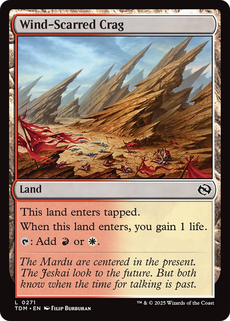 Wind-Scarred Crag (TDM-271) [Tarkir: Dragonstorm] Foil MTG Single Wizards of the Coast