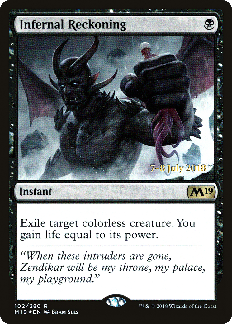 Infernal Reckoning (PRE-102) [Core Set 2019 Promos] Foil MTG Single Wizards of the Coast