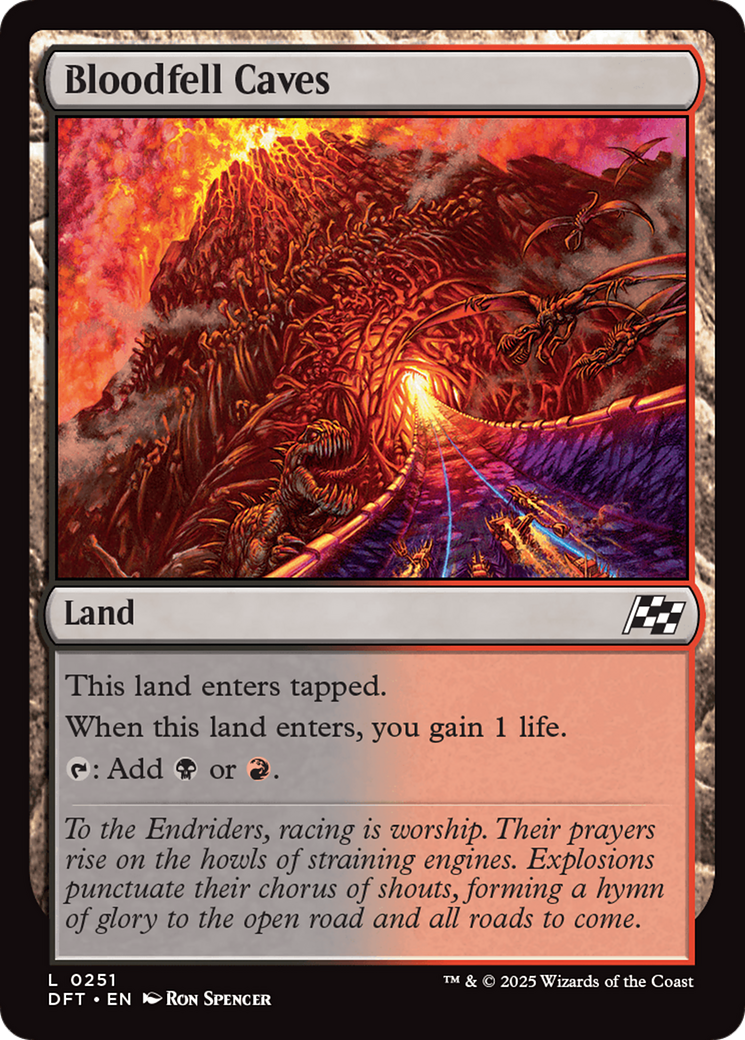 Bloodfell Caves (DFT-251) [Aetherdrift] Foil MTG Single Wizards of the Coast